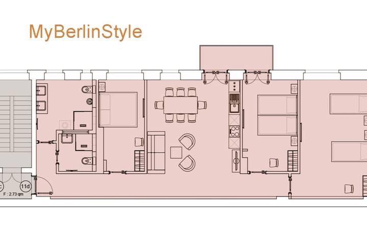 11D Landmark /Checkpoint Charlie/121m2/2BATH/3BR