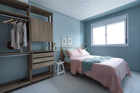 Apt centrinho / 300m from the beach / air conditioning