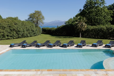 Rosemarine Villa by the beach in Kassiopi.