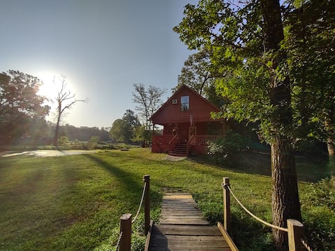Cabin with Pond, Trails, and Farm Experience