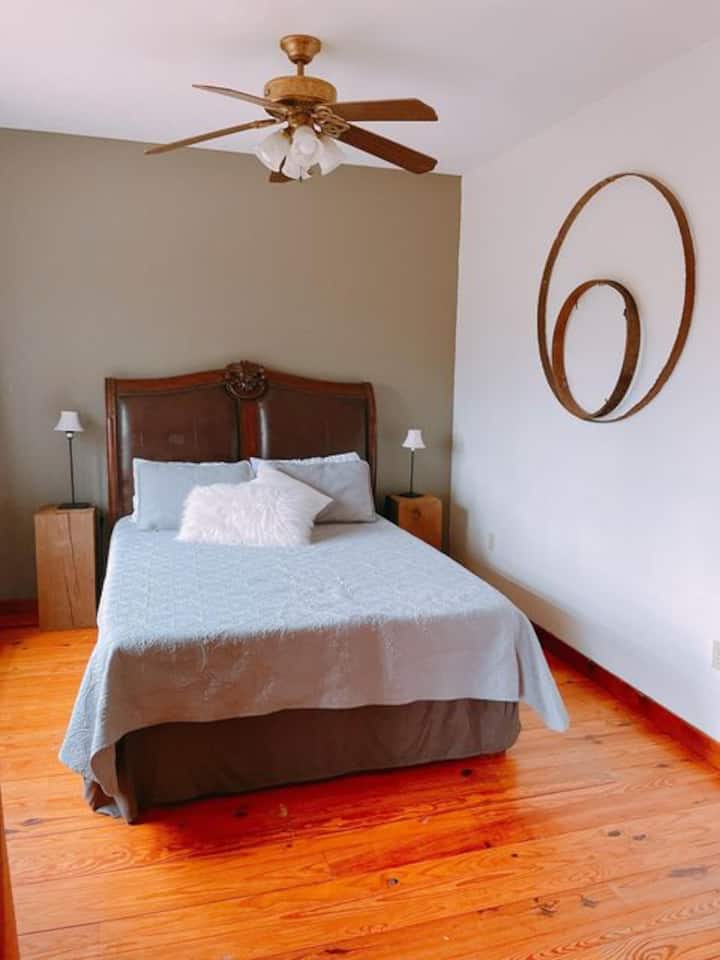 NEW paint job in the downstairs master bedroom.