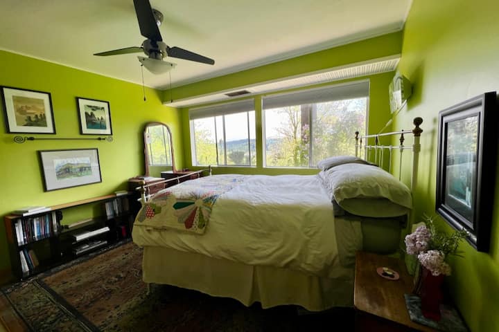 The bedroom.
