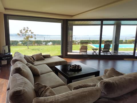 A detached house with spectacular views