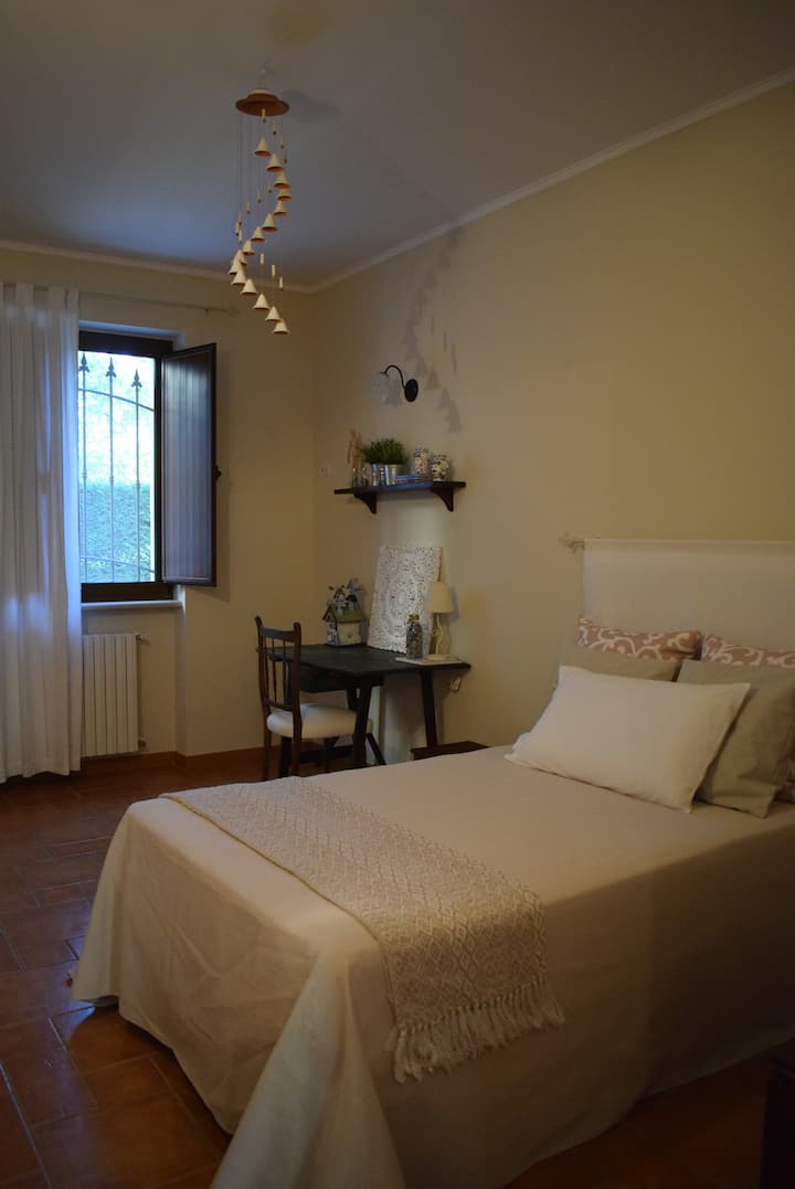 The second bedroom with a single and a half bed, ideal for kids.