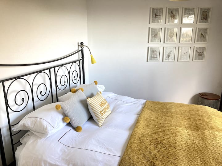 The luxurious king sized bed at The Roost...it's so comfortable it's often mentioned in our reviews!