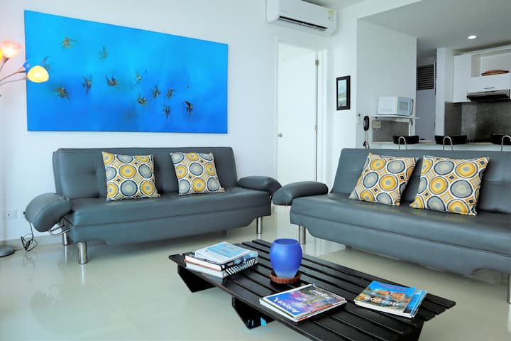 Excelente Vista Al Mar Y Piscinas/balcón Amplio - Cartagena, Kolumbien
