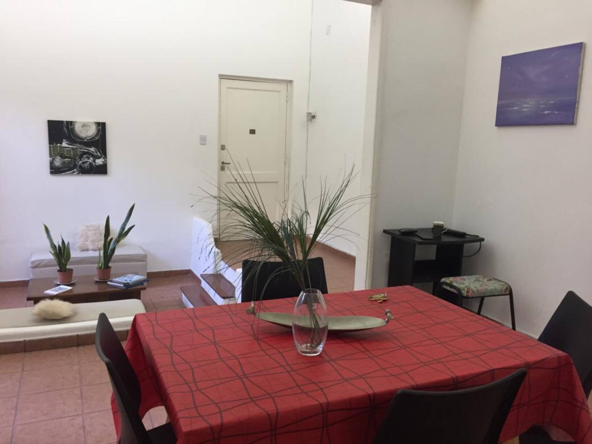 Apartamento de 1 quarto com pátio e terraço em Almagro