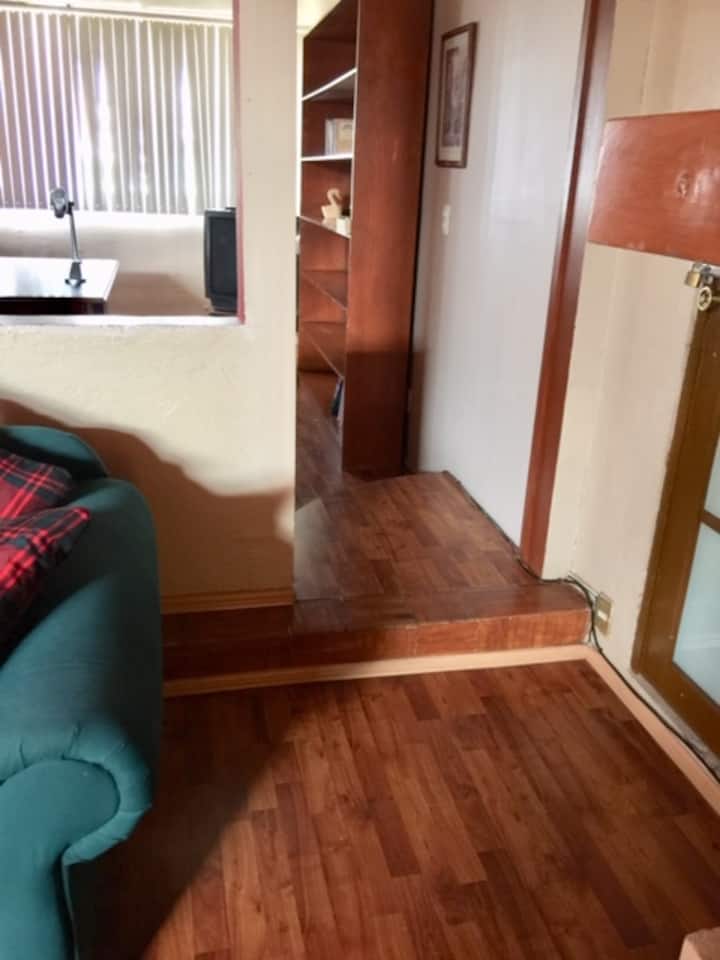 Escalón para ir al estudio