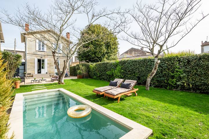 Maison : jardin&piscine – Centre & Parc Bordelais