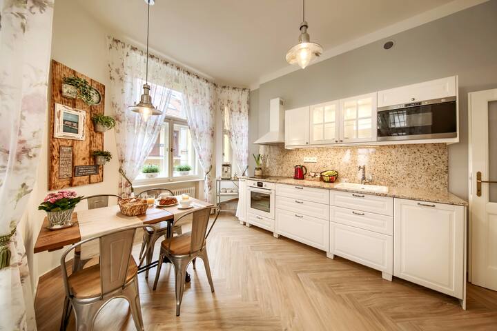 Cosily furnished apartm, unique terrace,AC,Prague1 gallery image 5