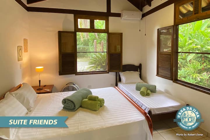 Suite Friends, 1 cama tamaño queen y 1 cama individual (aire acondicionado)