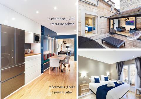 Full Appart: 2BR/3 Beds/ 1.5 BTHR/ 1 patio