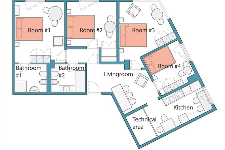 BigFamilyFlats-Sistine Chapel – 16 pax/8 rooms gallery image 2