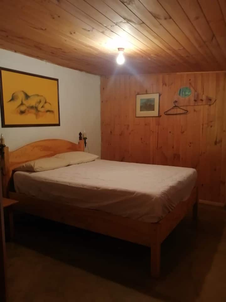 Patio esterno con letto matrimoniale