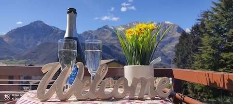 Panoramic view of Grigna and wonderful garden