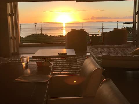 Oceanfront villa with private Kerama sunset views