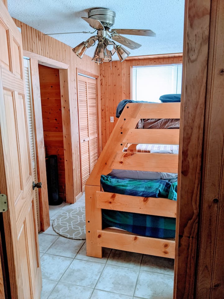 Second bedroom with a twin over full bunkbed