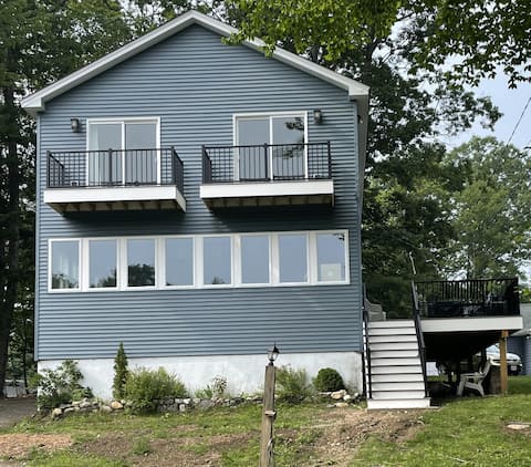 Newly rebuilt waterfront house on Otis Reservoir