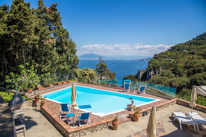 Wonderful Capri Villa With Sea View Pool - Capri