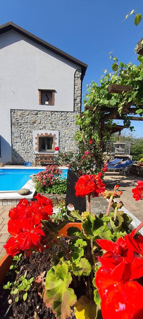 Casa "RosaTea" with swimming pool between mountains and 5Terre