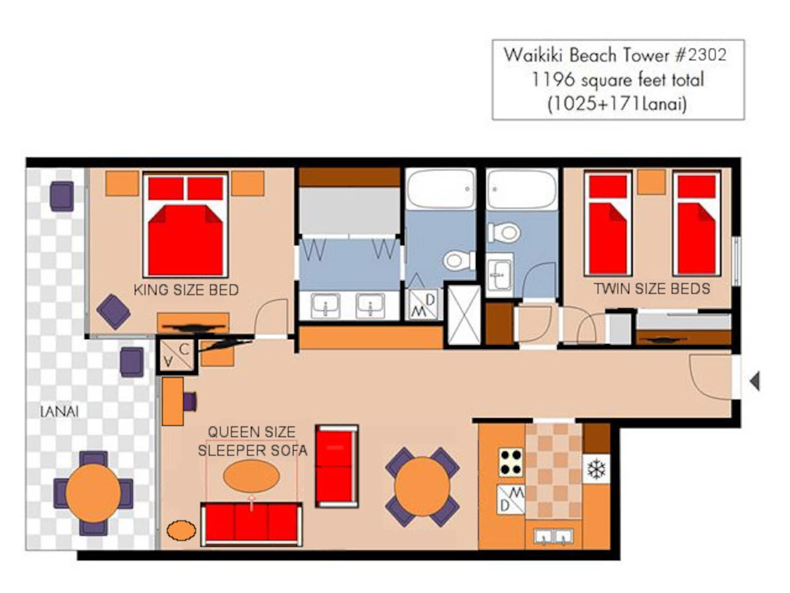 Condo in Honolulu · ★4.9 · 2 bedrooms · 4 beds · 2 private baths - Image 3