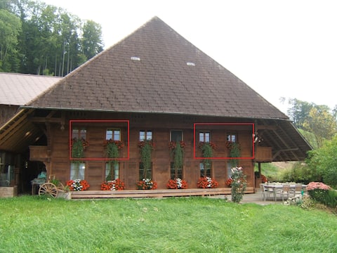 Habitaciones en una casa de campo tradicional con vista