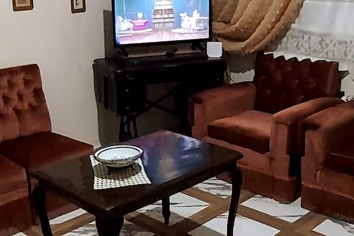 غرفة المعيشة.