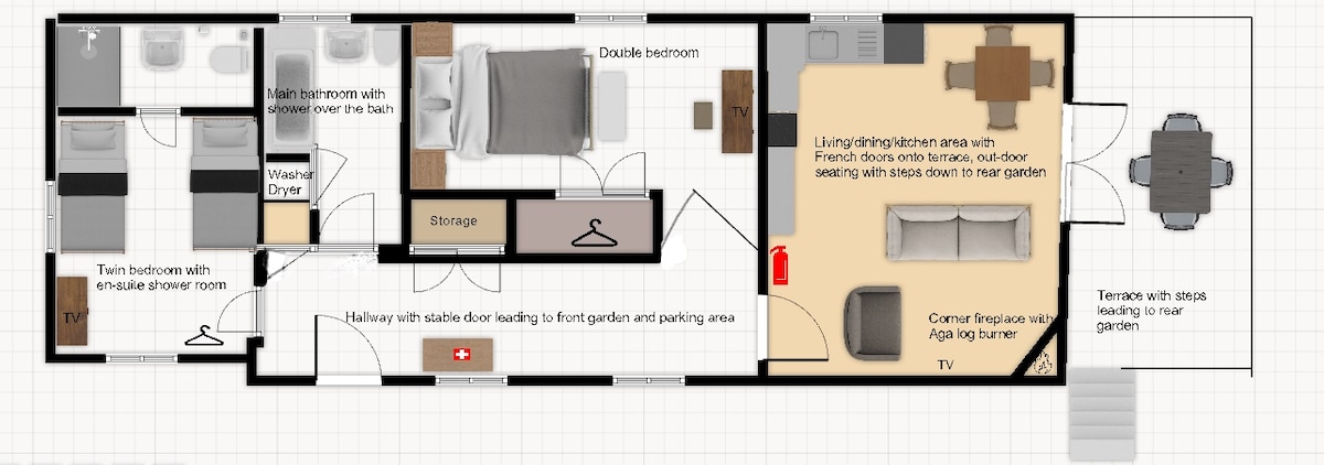 Top performing Airbnb: Glebe Barn at Farlow Detached dog friendly cottage in Shropshire