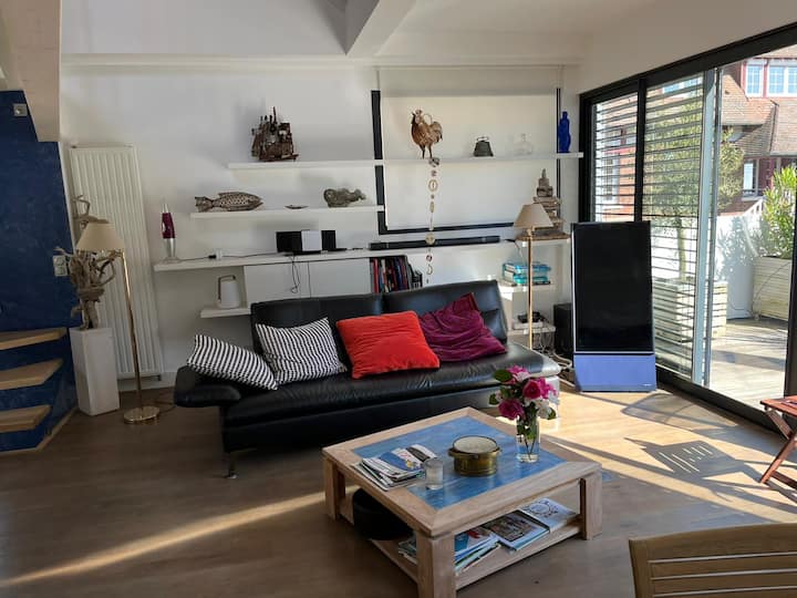 Maison Vue Mer Plage Terrasse Jardin 
Rochesnoires - Trouville-sur-Mer