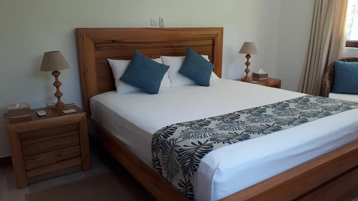 Crash into your king size double bed  after a very busy day at the beach