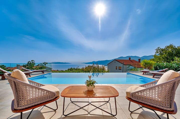 Villa Maelynn Opatija with Pool & Stunning Seaview