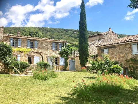 Stone house in peaceful hamlet