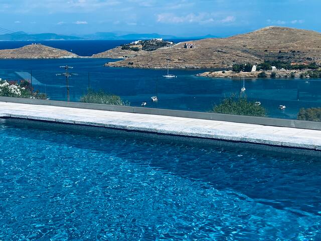 Villa Faros Kea private pool and stunning views