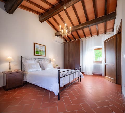 Historic Apartment with AC and pool with view