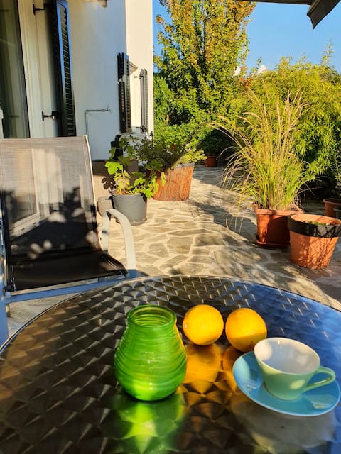 Spacious terrace apartment near the train station