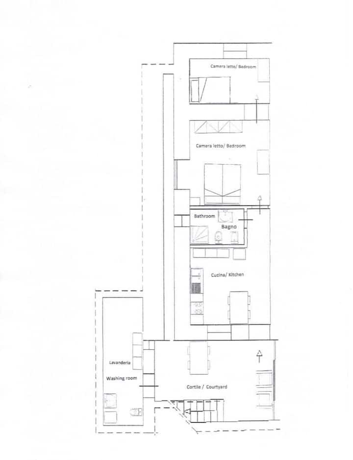 План на апартамента. МОЛЯ, ОБЪРНЕТЕ ВНИМАНИЕ: достъпът до последната стая е от спалнята