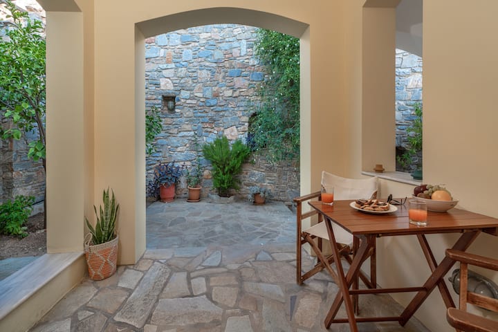 Reggina's Studio for 2 in Syros-Garden View