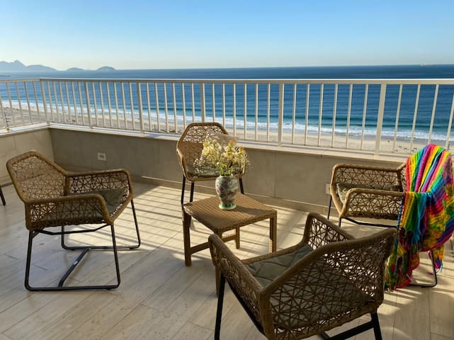 rooftop terrace facing the sea copacabana