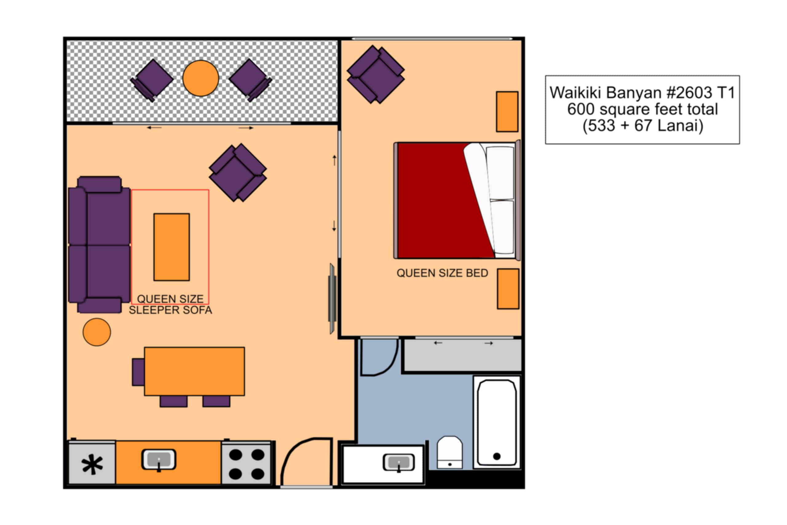Condo in Honolulu · ★4.72 · 1 bedroom · 2 beds · 1 private bath - Image 1