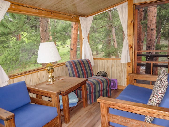 Porch Room view from the windows - Mountainbrooks Ranch Boulder Cabin