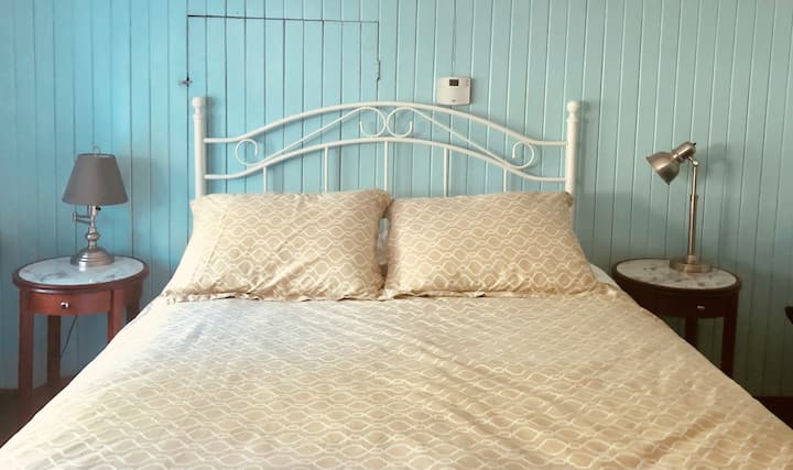 Chumba cha kulala cha Master kilicho na kitanda cha malkia