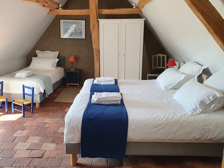 Habitación de 4 camas individuales