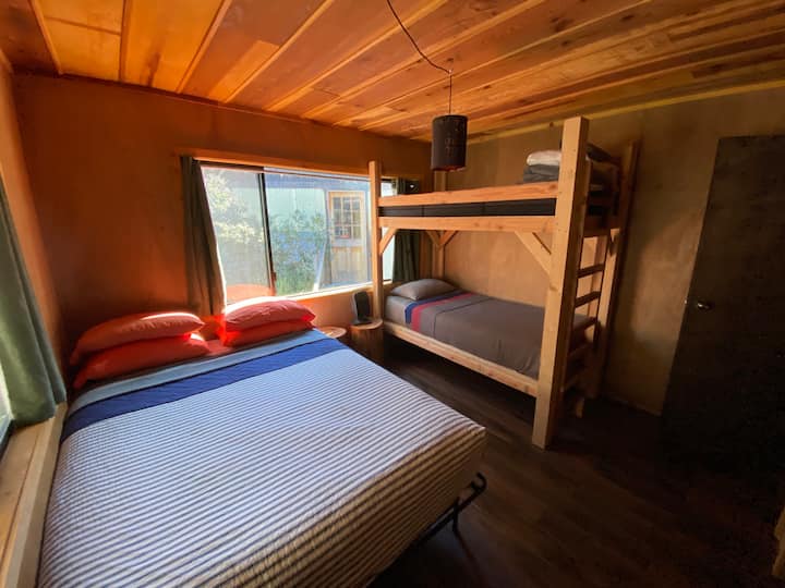 Queen Bed with Twin Bunk