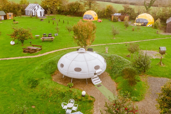 retro-futuristic ufo; pembrokeshire, england