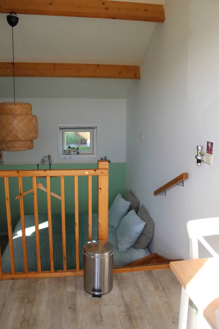 De wanden hebben een kleurtje gekregen in het lager gelegen deel