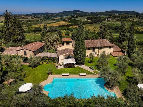 Fabulous 9BR VILLA with Heated Pool Near Florence!