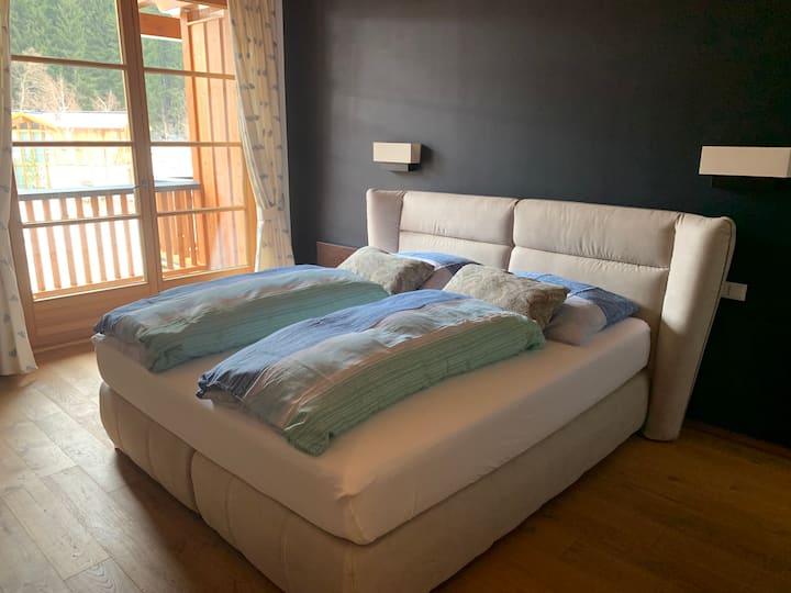 Arranjo de cama novo no Quarto 3.