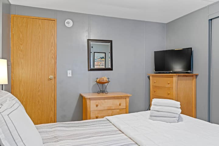 Smart TV with Roku in the bedroom