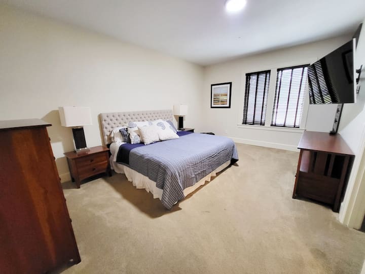 Upstairs Bedroom #7 has the most space of all the bedrooms with its large walk-in closet and huge bathroom and shower.