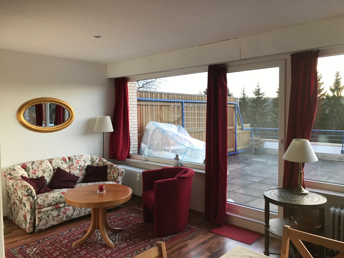 พื้นที่นั่งเล่นพร้อมเตียงโซฟา